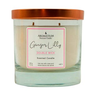 Premium Candles Ginger Lilly Double Wick