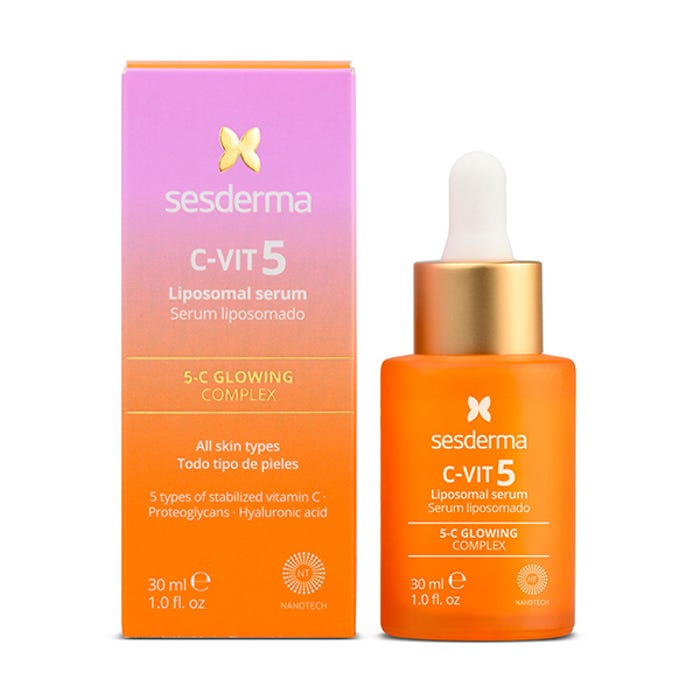 Sesderma C-Vit 5 recomendado en guía de serums con vitamina C