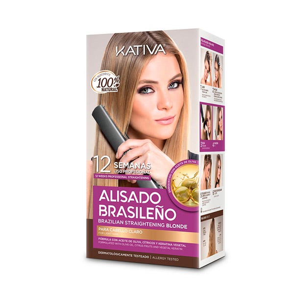 Alisado Brasileño Cabellos Rubios KATIVA Tratamiento Alisador precio |  DRUNI.es