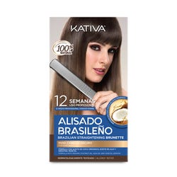 Ofertas, chollos, descuentos y cupones de KATIVA Alisado Brasileño Cabellos Oscuros | 1UD Tratamiento Alisador