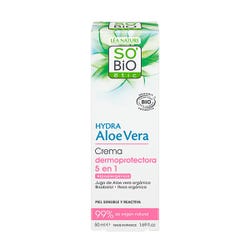 Ofertas, chollos, descuentos y cupones de SOBIO Hydra Aloe Vera Crème Dero-Défense | 50ML Crema Dermoprotectora 5En1 Sobio