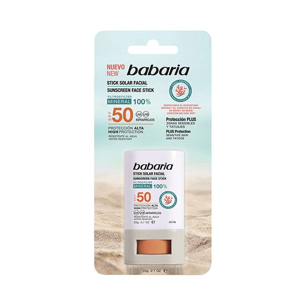 Stick Solar Facial Spf 50 BABARIA Stick protector solar precio | DRUNI.es