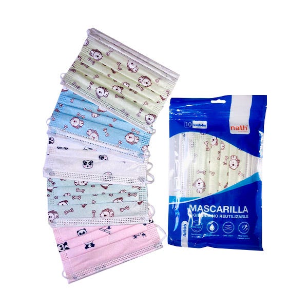Mascarillas Higiénicas Desechables NATH Mascarillas protectoras no  reutilizables Infantil precio | DRUNI.es
