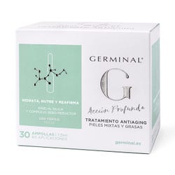 Ofertas, chollos, descuentos y cupones de GERMINAL Germinal Acción Profunda Tratamiento Antiaging | 30UD Piel joven y equilibrada