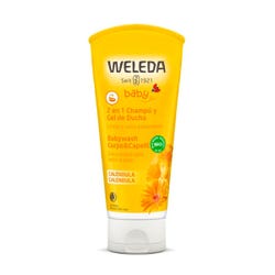 Imagen de WELEDA Champú Y Gel De Ducha De Caléndula | 200ML Limpieza extra suave 2 en 1 para el cabello y la piel del bebé