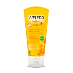 Ofertas, chollos, descuentos y cupones de WELEDA Champú Y Gel De Ducha De Caléndula | 200ML Limpieza extra suave 2 en 1 para el cabello y la piel del bebé