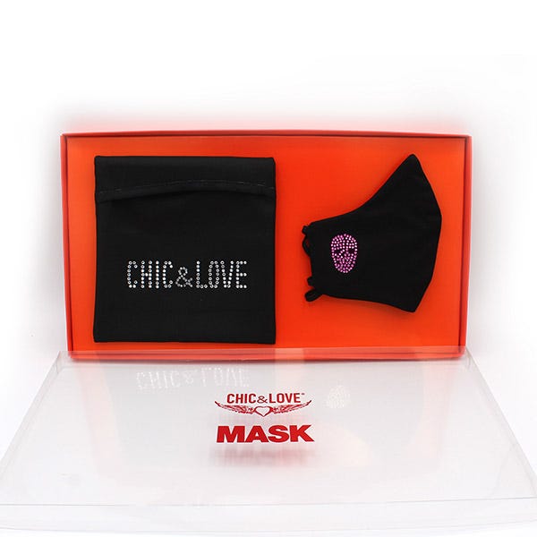 Mascarilla Calavera CHIC & LOVE Pack mascarilla reutilizable porta mascarillas precio | DRUNI.es