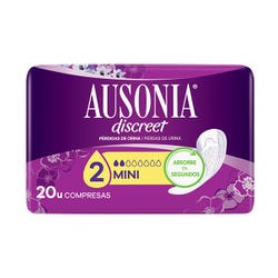 Imagen de AUSONIA Discreet Pérdidas De Orina Mini | 20UD Compresas discreet mini