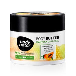 Ofertas, chollos, descuentos y cupones de BODY NATUR Body Butter Mango, Papaya And Marula | 200ML Manteca corporal mango
