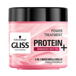 Imagen de GLISS Protein+ Babassu Nut Oil | 400ML Mascarilla cabello sin brillo