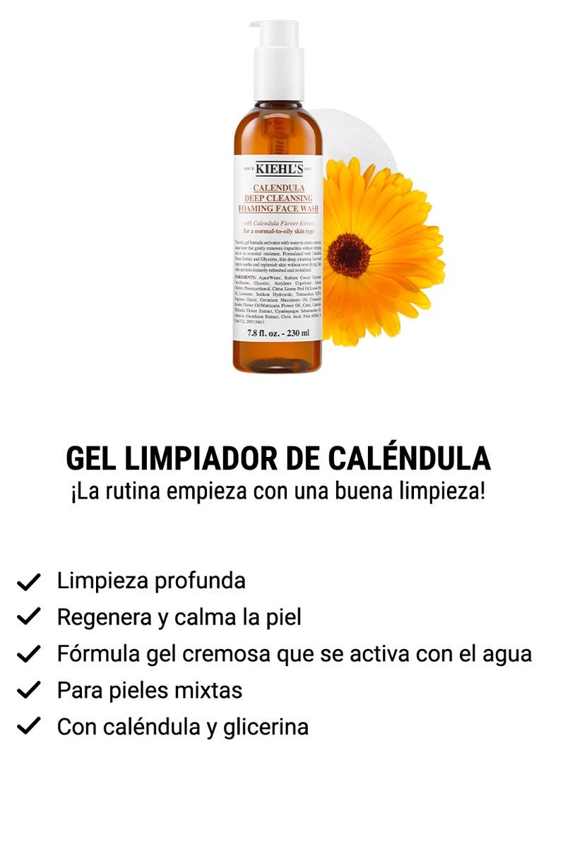 Descripción Gel limpiador de caléndula