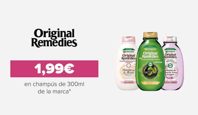 Promoción ORIGINAL REMEDIES