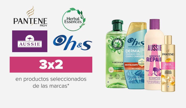 Descuento PANTENE, H&S, HERBAL ESSENCES y PANTENE