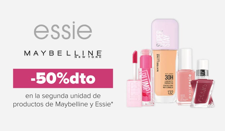 DescuentoMAYBELLINE NEW YORK y ESSIE
