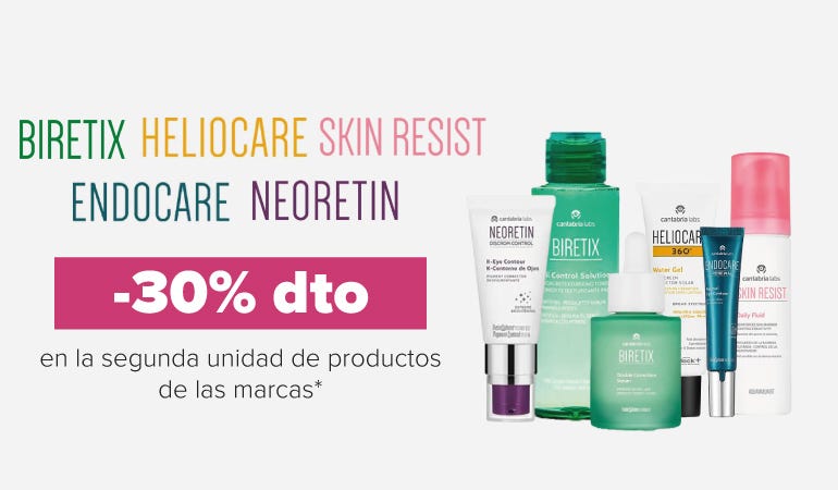 Descuento Endocare, Biretix, Neoretin, Helicoare